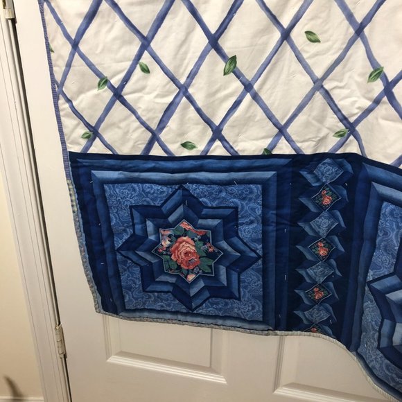 Project Linus handmade child blue quilted patchwork  blanket - Picture 4 of 10